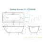 ванна чугунная delice aurora 170х75 с антискользящим покрытием dlr230606-as, белый глянцевый