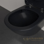 унитаз подвесной villeroy&boch antao 4674t0r7 pure black ceramicplus, безободковый, торнадо, черный матовый