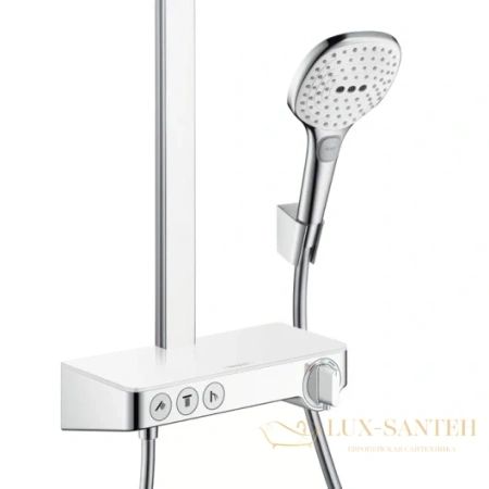 душевая стойка hansgrohe raindance select e 300 3jet 27127400 showerpipe белый/хром