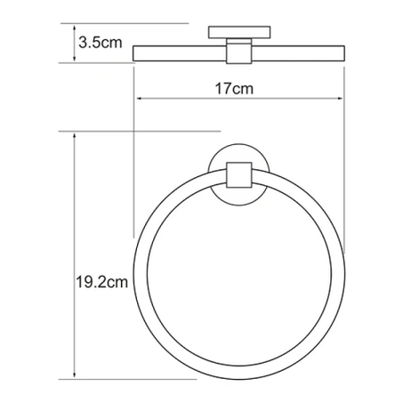 полотенцедержатель-кольцо wasserkraft rhein k-6260, хром