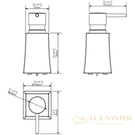дозатор sonia midcentury design 131976 120 мл, хром