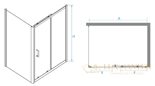 душевой уголок rgw passage 4108741139-11 pa-74-1 130x90, профиль хром, стекло прозрачное