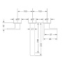 смеситель villeroy & boch architectura tvw10311011061 настенный для раковины, хром