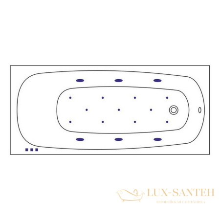 ванна whitecross layla 170x75 "relax", 0102.170075.100.relax.wh, белый