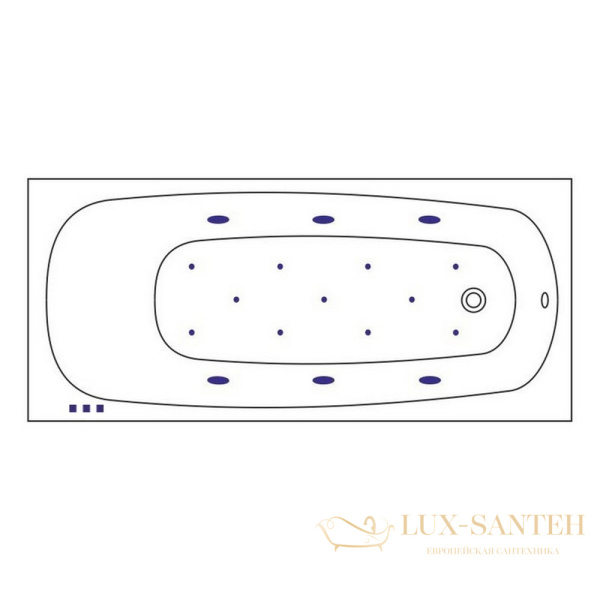 ванна whitecross layla 170x75 "relax", 0102.170075.100.relax.cr, белый