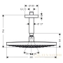 верхний душ hansgrohe raindance select s 300 2jet 27337000 с потолочным подсоединением, хром