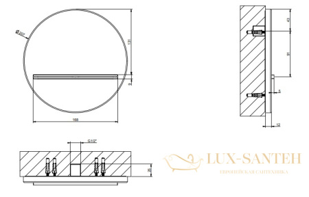 излив каскадный gessi venti20 65295.299 настенный, black xl