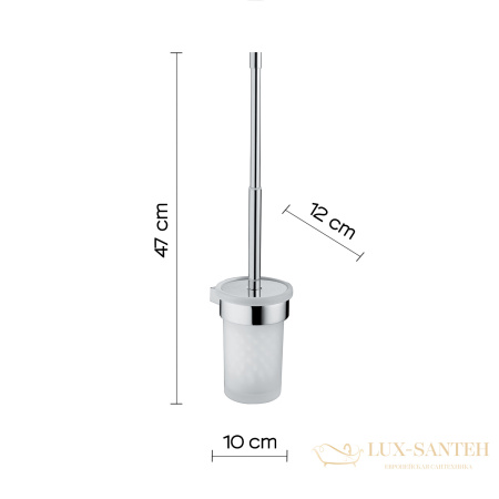 ерш стеклянный gedy canarie a233/03(13) настенный с тепескопической ручкой, хром