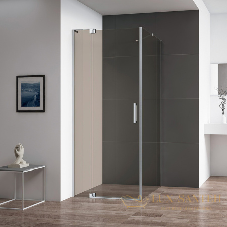 душевой уголок cezares slider slider-ah-1-80-70/80-br-cr 80x80 профиль хром, стекло бронзовое