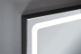 зеркало xpertials emin 84354135-36822 120х80 см, led свет, вкл/выкл с диммером, профиль черный матовый
