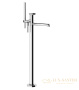 смеситель напольный gessi anello 63328.031 для ванны, хром