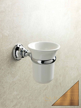 стакан керамический stil haus smart sm10(25-bi) настенный, бронза-белая керамика