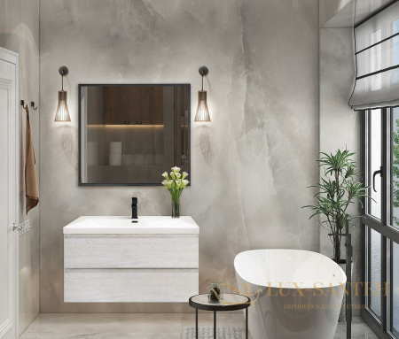 тумба под раковину cezares molveno molveno-90-2c-so-lb 90 см подвесная, legno bianco