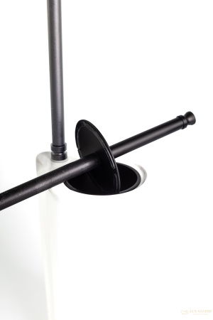 стойка h62 см: бумагодержатель/белый керамический ёрш stil haus hashi, 972(23), чёрный матовый