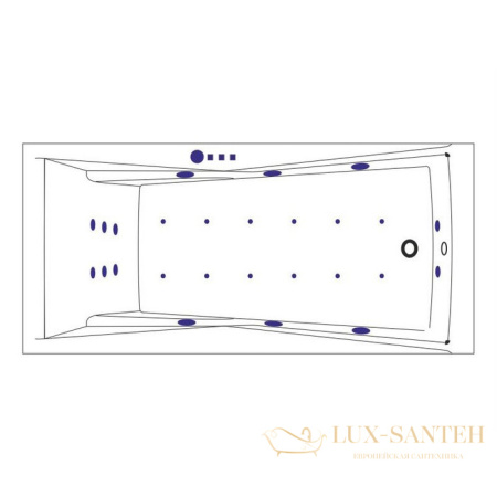 ванна whitecross palace 170x75 "ultra", 0104.170075.100.ultra.gl, белый