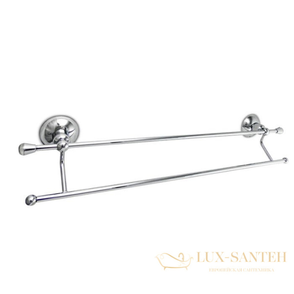 nicolazzi cristallo di rocca, 1498cr09c, полотенцедержатель двойной 52 см, подвесной, цвет хром