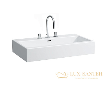 раковина laufen living 8.1743.7.000.108.1 80 см, белый глянцевый