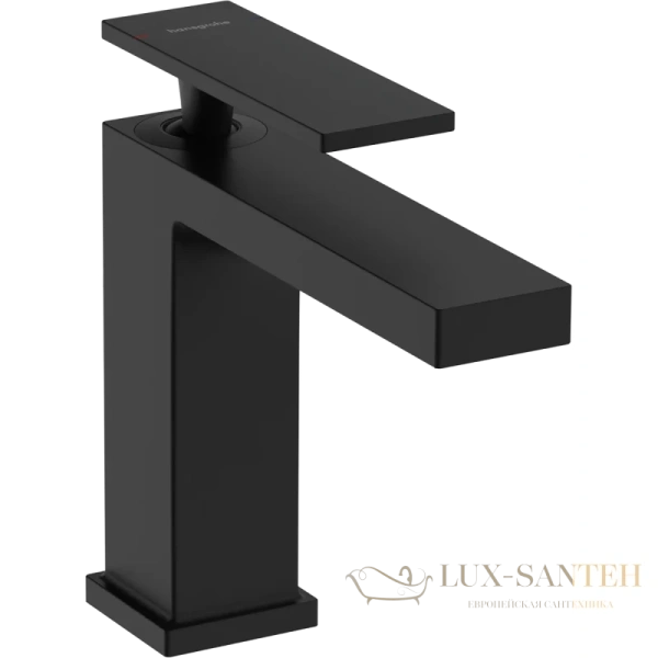 смеситель для раковины hansgrohe tecturis e 73010670 с донным клапаном, черный матовый