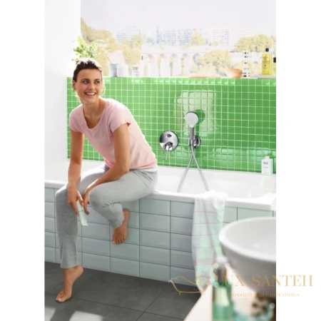 смеситель для ванны с душем hansgrohe novus loop 71345000 внешняя часть, хром