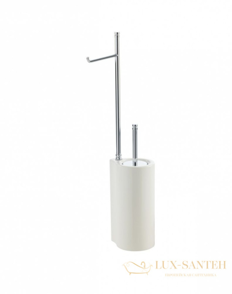 стойка stil haus hashi 972(08) h62 см: бумагодержатель/белый керамический ерш, хром