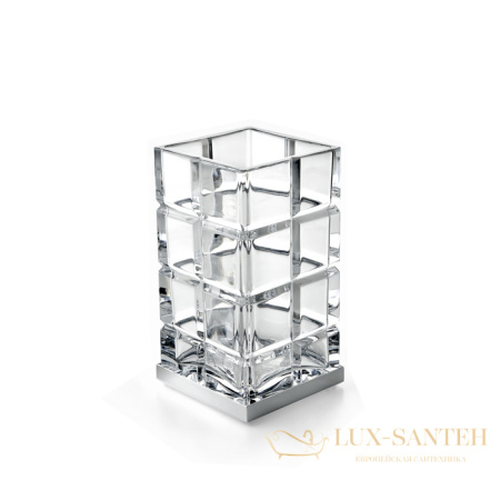 стакан для зубных щеток настольный 3sc palace, pa03acrnx, прозрачный хрусталь/никель сатинированный