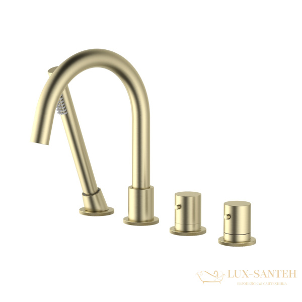 смеситель термостатический timo saona 2330/16y на борт ванны, золото матовое