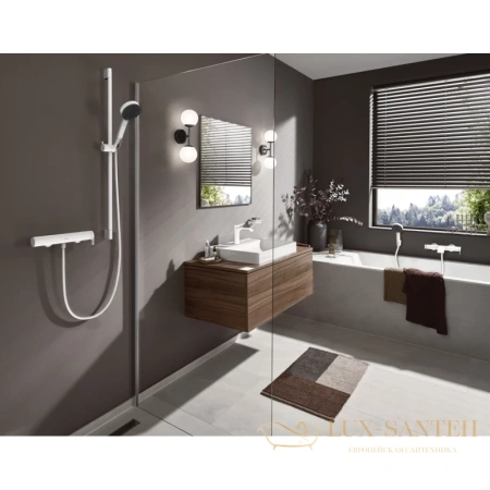 смеситель для раковины hansgrohe vivenis с донным клапаном 75010700 белый матовый