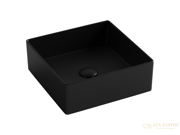 раковина накладная ceramica nova element cn6068mb, 361*361*130 мм, черный матовый