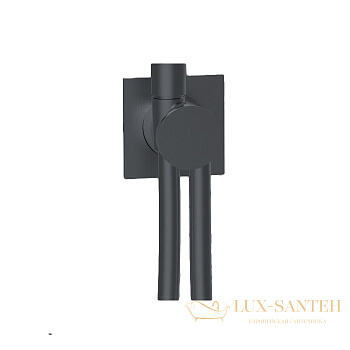 держатель ручного душа с подключением для шланга, с душевым шлангом almar shower accessories e192001.ab, черный хром брашированный pvd