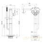 смеситель villeroy & boch universal tvt00050300061 напольный для ванны, хром
