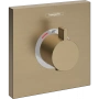 термостатический смеситель для душа (внешняя часть) hansgrohe select highflow 15760140 шлифованная бронза