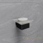 мыльница lemark smooth line 9742017 с держателем, черный матовый