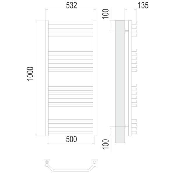 полотенцесушитель водяной terminus виктория 4670078529541 п20 500x1000