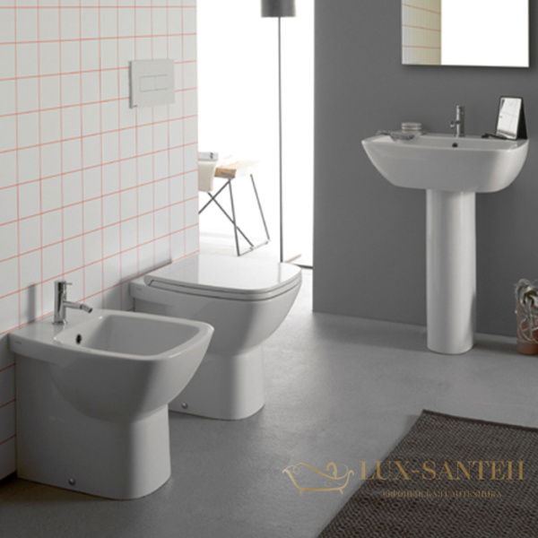 биде напольное globo daily, da010.bi*1, 53*37*h42см, с 1 отв. под смеситель, с креплением, цвет белый