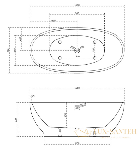 ванна акриловая свободностоящая abber ab9207, белый глянцевый