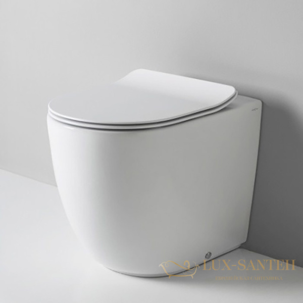 унитаз напольный artceram file 2.0 flv005 01 30 безободковый, белый глянцевый