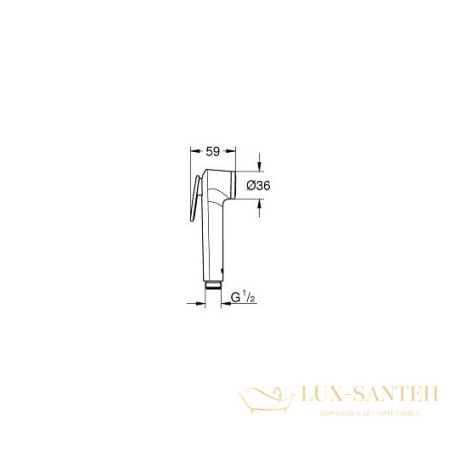 гигиеническая лейка grohe tempesta-f trigger spray 30 28020l01, белый