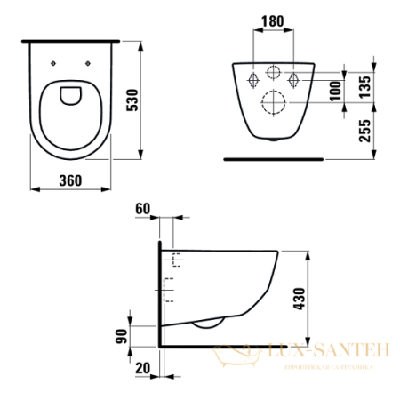комплект унитаз с инсталляцией laufen pro new z.ru93.0.761.6, белый 