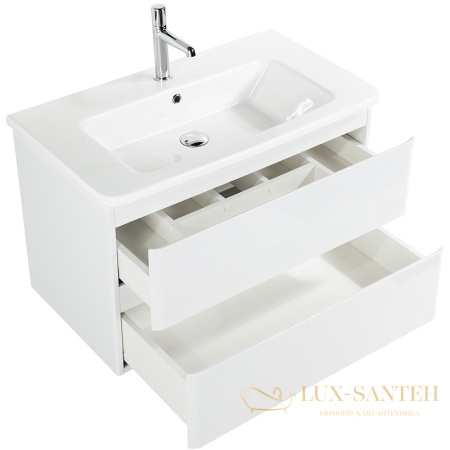 тумба под раковину belbagno albano-cer albano-cer-1050-2c-so-bl 105 см подвесная, bianco lucido