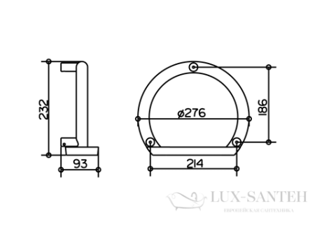 поручень keuco с мыльницей и отверстием для стока воды хром 04909010000