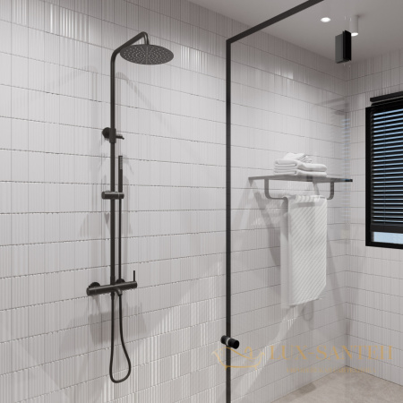 душевая система для ванны milacio ultra mcu.151.mb, черный матовый