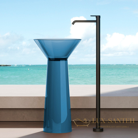 раковина напольная dea design pedestal basin, dd2022 480 r7, glasstech, d480хh900 мм, royal blue