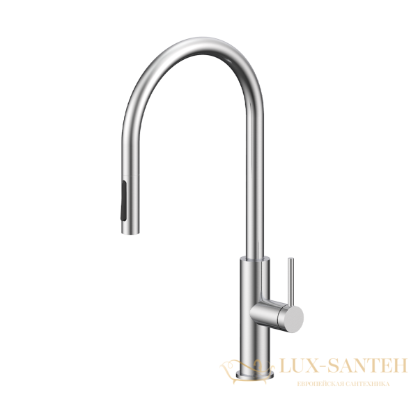 смеситель для кухни сенсорный с выдвижным изливом paulmark senso se215180-bs, нержавеющая сталь