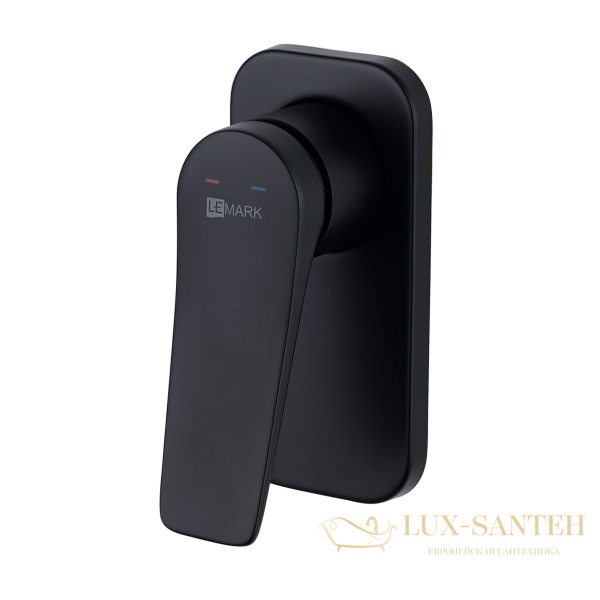 смеситель для душа встраиваемый lemark bronx lm3727bl, черный матовый