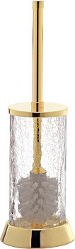 ерш surya crystal 6604/go-opg напольный с крышкой на металлическом основании 12х12х36 см прозрачное стекло, золото