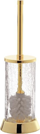 ерш surya crystal 6604/go-opg напольный с крышкой на металлическом основании 12х12х36 см прозрачное стекло, золото