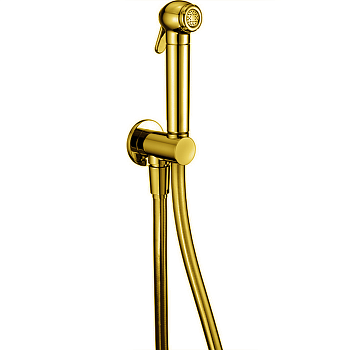 cisal shower, sc00791024, гигиенический душ со шлангом 120 см, вывод с держателем, цвет золото
