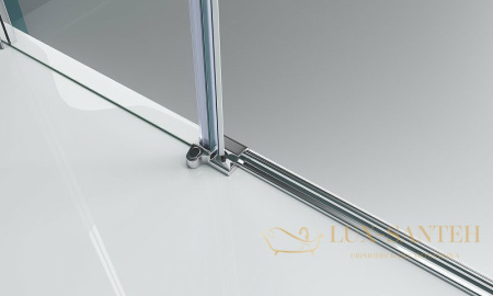 душевая дверь belbagno etna etna-b-11-30+80-c-cr 110 см профиль хром, стекло прозрачное 