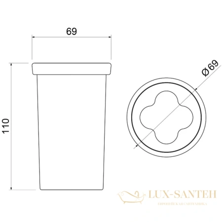 держатель зубных щеток timo saona 13233/03, черный матовый