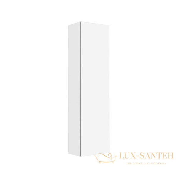 высокий шкаф-пенал keuco plan, 32930300002, 480x1750x300 мм, к/ф: белый (ламинированный матовый)/белый (стекло глянцевое)